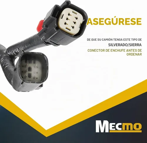 Vista 5 de MECMO Adaptador de 4 pines con luz de puerta trasera inversa para 2019-2022 Chevy Silverado/GMC Sierra 1500 y 2020-2023 HD, arnés de conexión rápida