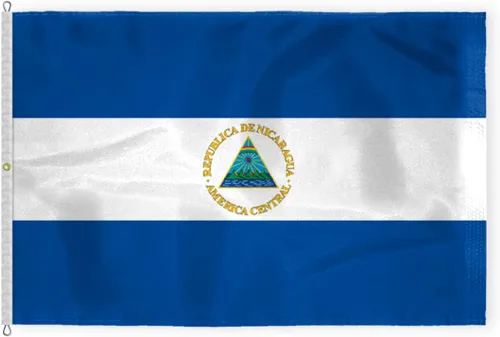 Vista 11 de AGAS - Bandera de automóvil de Nicaragua de alta calidad de 10.5 x 15 pulgadas, impresa de doble cara en tela de poliéster súper punto, doble