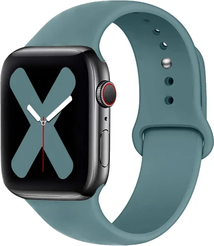 Vista 27 de Saucyi Compatible con Apple Watch Band 1.614 in 1.575 in 1.496 in 1.929 in 1.772 in 1.732 in 1.654 in, correa deportiva de silicona suave con cierre