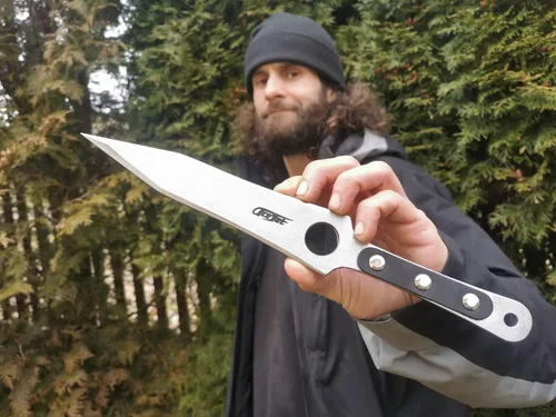 Vista 4 de ACEJET MAXIMUS 12" black grip - Cuchillo giratorio para tirar