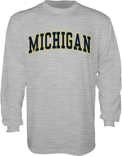 Vista 20 de Blue 84 NCAA playera de manga larga con nombre de equipo arqueado color brezo oscuro para hombre