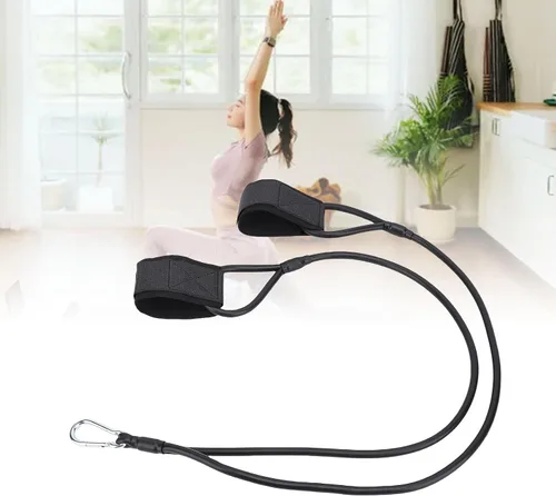 Vista 6 de Banda de ejercicio: bandas de resistencia de látex suave para entrenamiento, entrenamiento de fuerza de brazo, equipo de fitness para gimnasio
