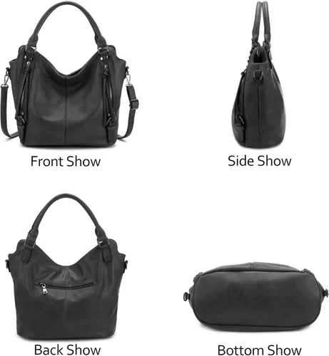 Vista 2 de Tote Bag for Women PU Leather Shoulder Bags Fashion Hobo Bags Large Purse and Handbags with Adjustable Shoulder Strap