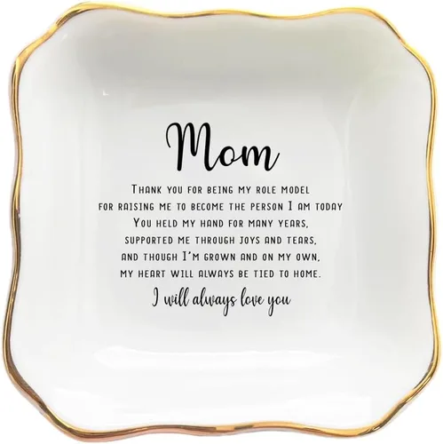 Vista 9 de Bandeja de cerámica para joyas – Thank You For Raising The Man I've Always Prayed For Dish – Regalos para la madre del novio de la novia – Regalos
