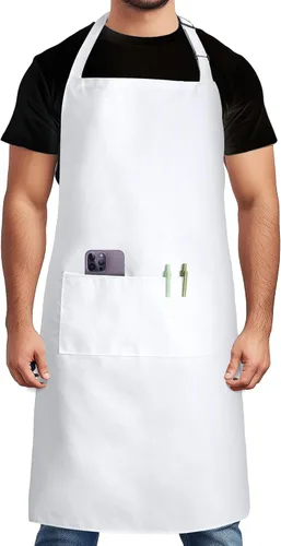 Vista 16 de Syntus Chef Apron for Men Women Kitchen Cooking Apron with Pockets, Adjustable Bib Aprons Stain Resistant