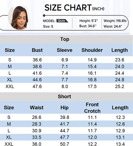 Vista 7 de Ekouaer Paquete de 2 conjuntos de pijama para mujer, camisetas de manga corta con pantalones cortos, cómodos pijamas casuales con bolsillos
