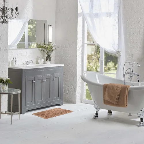 Vista 36 de Laura Ashley - Juego de 2 tapetes de baño de chenilla suave, 20 x 34 pulgadas, color azul