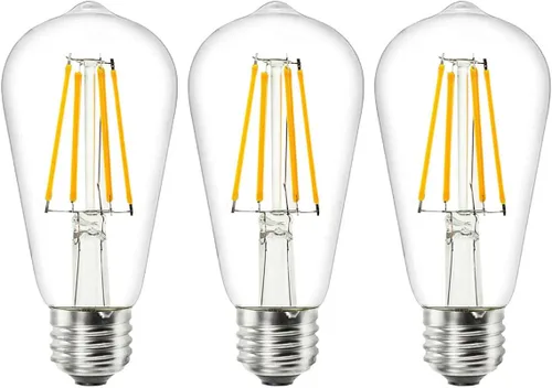 Vista 6 de Bombilla LED de 12 voltios equivalente a 40 vatios, base E26, filamento Edison vintage de 12 V, 4 W, 400 lm, blanco cálido 2700 K CA/CC 12 V-36 V