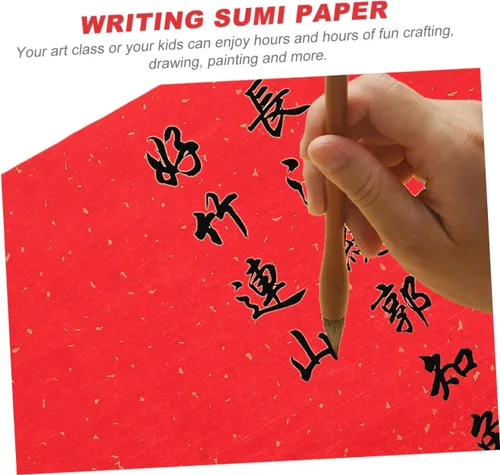 Vista 3 de EXCEART Caligrafía china Xuan Papel de arroz tradicional Xuan Papel Sumi Pincel Pintura Papel de seda Arte Papel para manualidades Escritura Letras