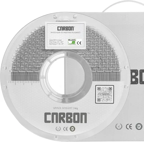 Vista 24 de Filamento para impresora 3D PLA+ de grado alimenticio certificado – CARBON by Comfy Materials – Probado en laboratorio, compatible con la FDA, apto