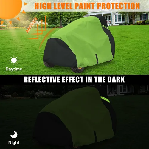 Vista 5 de Cubierta para tractor de césped impermeable, resistente y pesada, compatible con plataformas de cortacésped de hasta 54", poliéster Oxford 600D