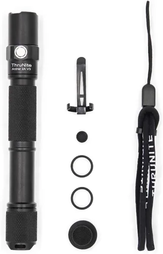 Vista 8 de ThruNite Linterna LED blanca fría Archer 2A V3 de 500 lúmenes, mini linterna AA con cordón, IPX8 resistente al agua con doble interruptor