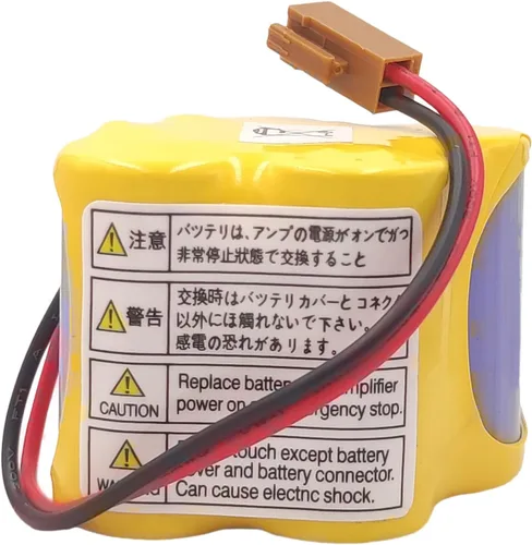Vista 6 de BR-2/3AGCT4A - Batería de repuesto de 6 V 4400 mAh para sistema CNC FANUC A98L-0031-0025 con enchufe marrón
