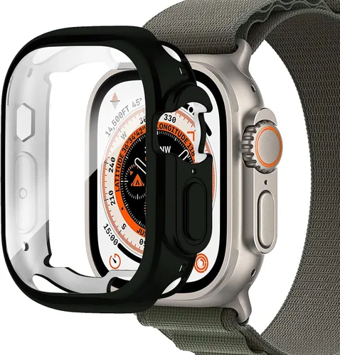 Vista 10 de Funda compatible con Apple Watch Series 3, 2, 1 de 1.496 pulgadas con protector de pantalla, cubierta dura de policarbonato antiarañazos a prueba