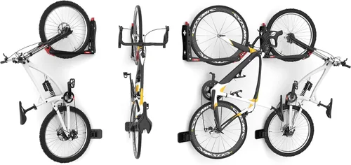 Vista 10 de TORACK BIKEPAL Soporte de bicicleta giratorio sin elevación, soporte de bicicleta vertical de ahorro de espacio montado en la pared