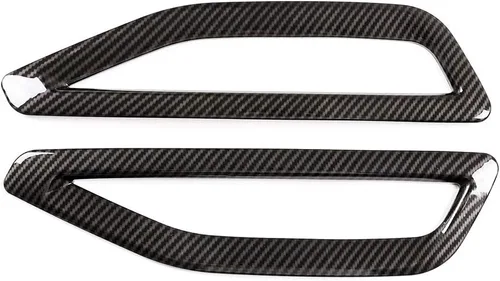 Vista 2 de YIWANG - Cubierta de ventilación lateral de coche de fibra de carbono estilo ABS, 2 piezas para BMW X5 G05 2019 2020 accesorios de coche