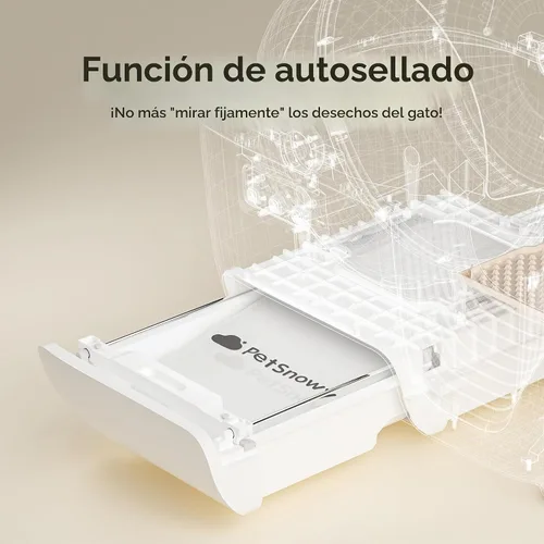 Vista 8 de PetSnowy Bolsas de arena para gatos, paquete de 50 bolsas de basura autosellantes para todas las cajas de arena autolimpiantes automáticas PetSnowy