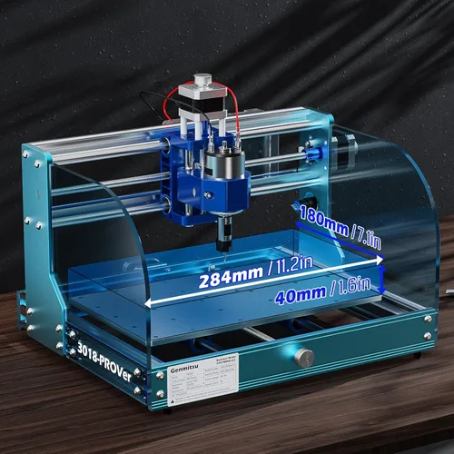Vista 2 de SainSmart Genmitsu - máquina enrutadora CNC 3018-PROVer con control fuera de línea GRBL, interruptores de límites & parada de emergencia, área