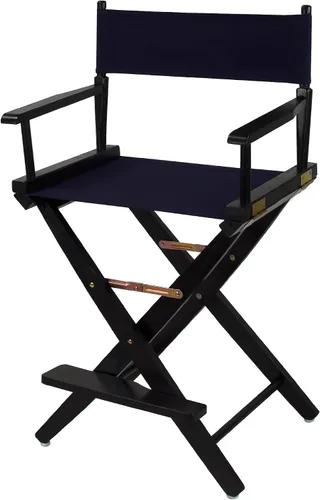 Vista 42 de American Trails Silla de director extra ancha de 18.0 in, marco negro con lona negra premium
