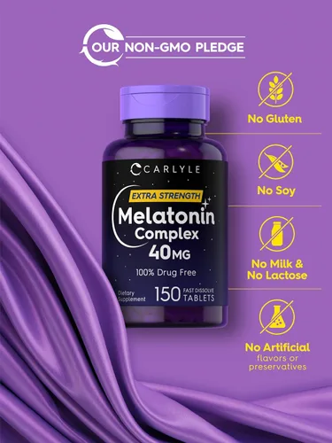 Vista 8 de Carlyle Melatonina 40mg Complex 150 tabletas de disolución rápida