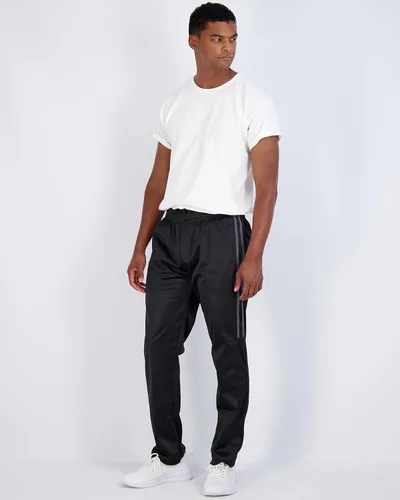 Vista 4 de Real Essentials Paquete de 3 pantalones deportivos deportivos casuales de tricot con parte inferior abierta para hombre