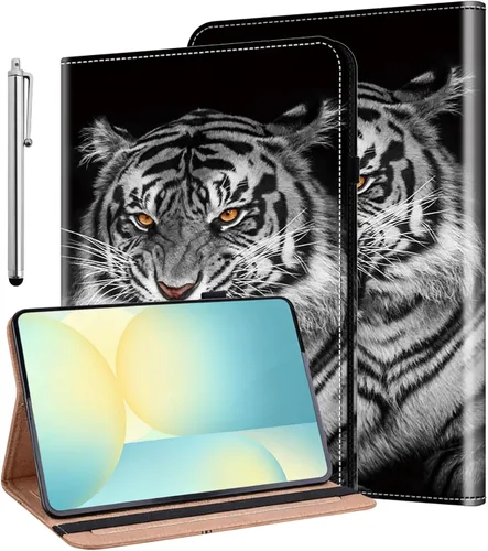 Vista 11 de ALILANG Funda para Samsung Galaxy Tab S5e de 10,5 pulgadas con lápiz capacitivo, a prueba de golpes plegable, negro (black horse)