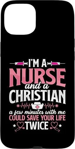 Vista 9 de iPhone 16 Christian Nurse Jesus God Funny Nursing RN LPN CNA - Funda para mujer