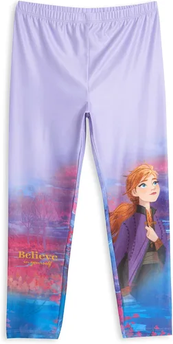Vista 2 de Disney Juego de 3 leggings Frozen Princess Anna Queen Elsa Morado