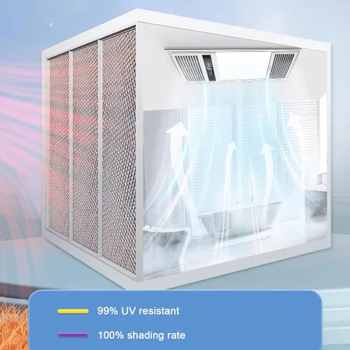 Vista 7 de Película opaca para ventana de protección solar para balcón, protección contra el frío, protector térmico de aislamiento térmico, película