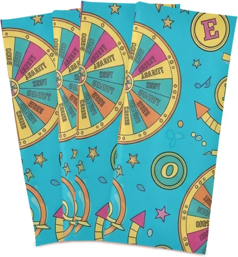 Vista 2 de GAIREG Colorful Retro Blue Dish Cloth Set, 28x18 Inch Absorbent Commercial Kitchen Towels Bulk, Set of 6