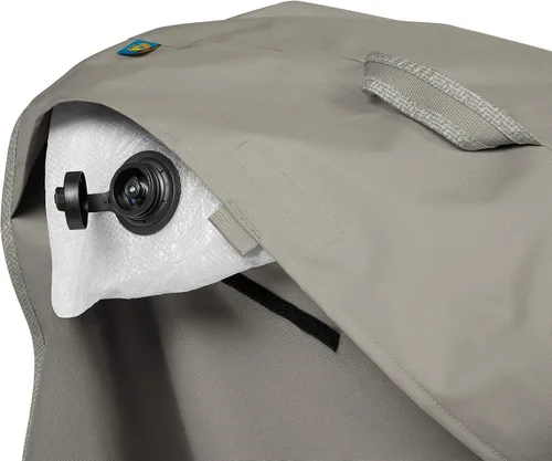 Vista 6 de DUCKCOVERS - Funda para mesa redonda y silla de fin de semana resistente al agua con cúpula de pato integrada, 106 x 32 pulgadas, Moon Rock, fundas