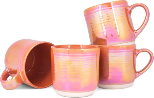 Vista 16 de Elanze Designs - Taza de café de cerámica con esmalte reactivo brillante, tamaño grande de 17 onzas líquidas, taza de cocina diaria de grado