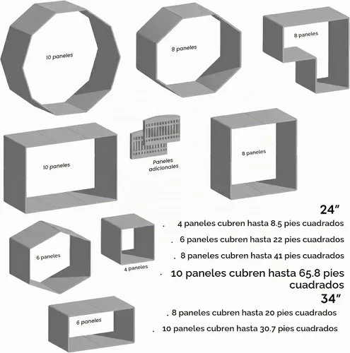 Vista 10 de [Usado] IRIS USA Corralito para perros de 8 paneles, recinto para mascotas, gris Negro