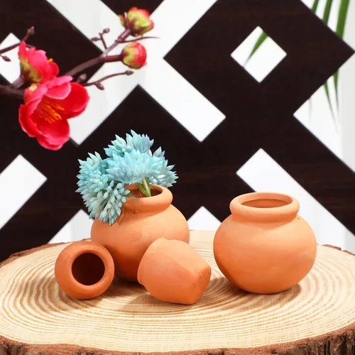 Vista 6 de Toddmomy Juego de 6 macetas de terracota para suculentas, pequeñas macetas de arcilla para plantas de jardinería en interiores y exteriores, plantas