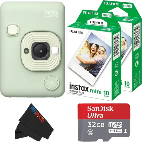 Vista 14 de Fujifilm Mini cámara instantánea híbrida LiPlay con mini película (bronce profundo, con 20 hojas de película)