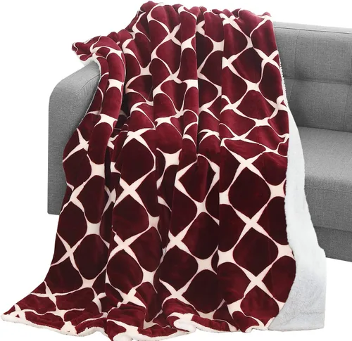 Vista 46 de Elegant Comfort Manta, Manta Reversible de Franela Sherpa, Ultra-Suave, Mullida, Acogedora y Afelpada - Manta Decorativa Ligera para Todas las Gris
