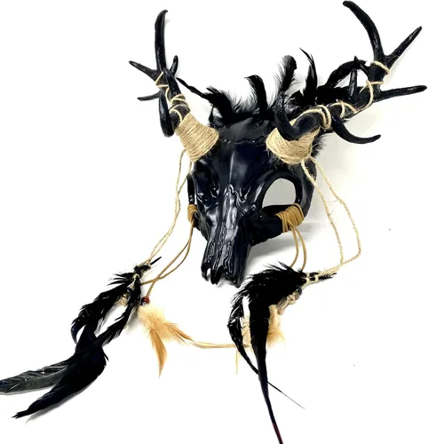 Vista 3 de STORM BUY Ram Goat Series Face Masquerade Animal Devil Mask Costume Halloween Horror Demon