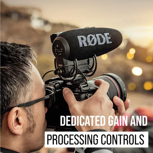 Vista 6 de RØDE VideoMic Pro+ Premium Micrófono de escopeta en cámara con paso alto