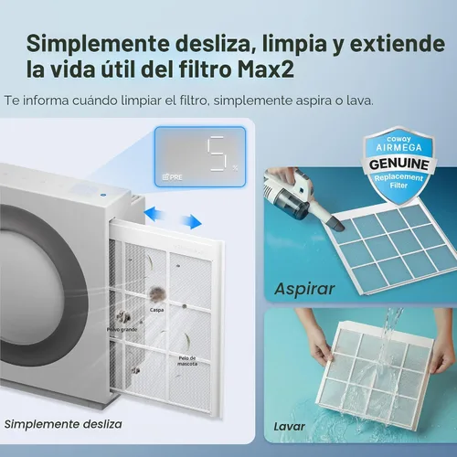 Vista 9 de COWAY Airmega Mighty2 - Purificador de aire, nueva generación de AP-1512HH, para habitaciones grandes y hogar, limpia hasta 1,800 pies cuadrados