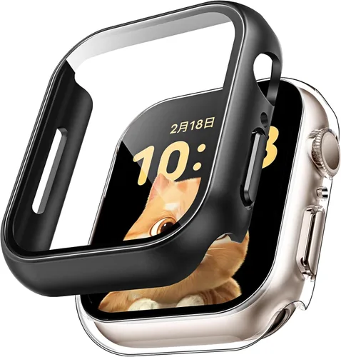 Vista 25 de TAURI - Juego de 2 carcasas rígidas para Apple Watch Series 11/10 42mm, con protector de pantalla de vidrio templado de PC, [resistente a arañazos]
