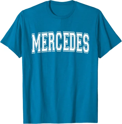 Vista 57 de MERCEDES TX TEXAS USA - Camiseta deportiva vintage estilo Varsity, Negro, S