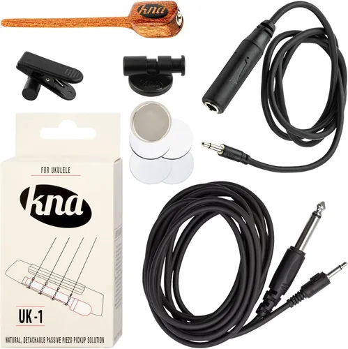Vista 8 de KNA SG-1 Pastilla piezoeléctrica montada en puente para guitarra acústica, cuerda de acero, tono natural, país, folk, rock, ligero, desmontable