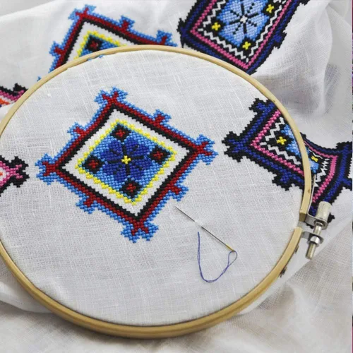 Vista 7 de Better Crafts 1 aro de madera para bordar de 4 pulgadas, aro de punto de cruz de bambú para bordado y artesanía práctica costura