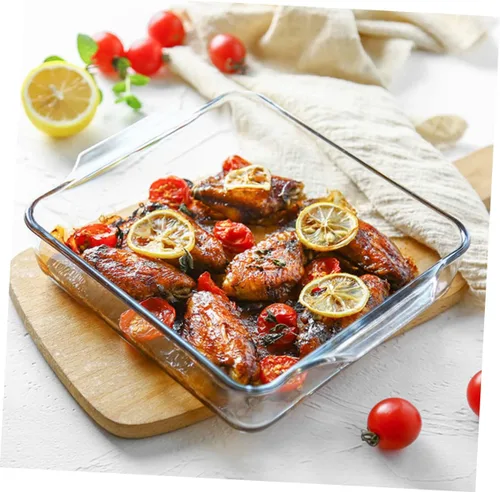 Vista 2 de STOBAZA 1 unidad de cena profunda para sartén de vapor, mango rectangular, herramienta de microondas, suministro para hornear, tartas de queso