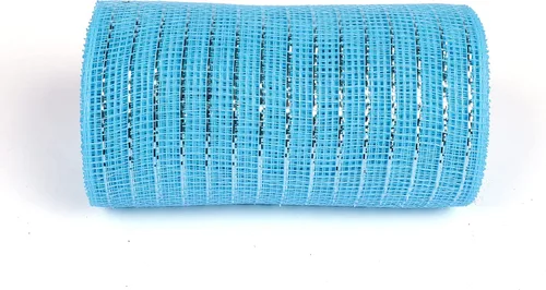Vista 23 de YYCRAFT cinta metálica de malla de poliéster para decoración y manualidades, 10 yardas Rosa