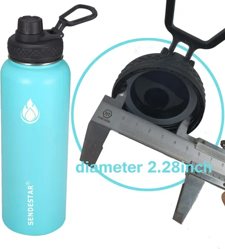 Vista 4 de SENDESTAR Tapa de boquilla para botella de agua de boca ancha Hydroflask se adapta a botella de agua de boca ancha de 18 onzas, 20 onzas, 32 onzas