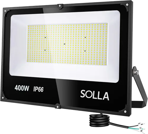 Vista 15 de SOLLA Paquete de 2 luces LED de 100 W, 10000 lm 3000 K, luz de inundación exterior blanca cálida, lámpara de inundación para interiores
