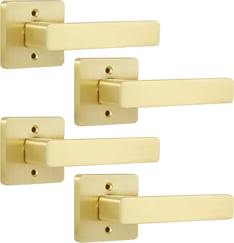 Vista 18 de Leydebong 1 paquete de manija de puerta falsa para armarios y puertas francesas, palanca falsa cuadrada para puerta, tirador de una sola cara sin