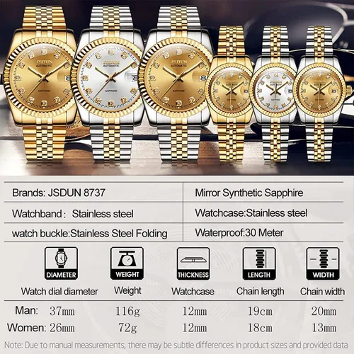 Vista 9 de Self Winding Watches for Men Fashion Silver Gold Stainless Steel Watches Skeleton Mechanical Mens Watches Tourbillon Automatic Mens Dress Watch