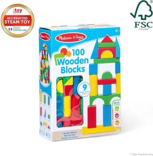 Vista 3 de Melissa & Doug - Juego de bloques de madera